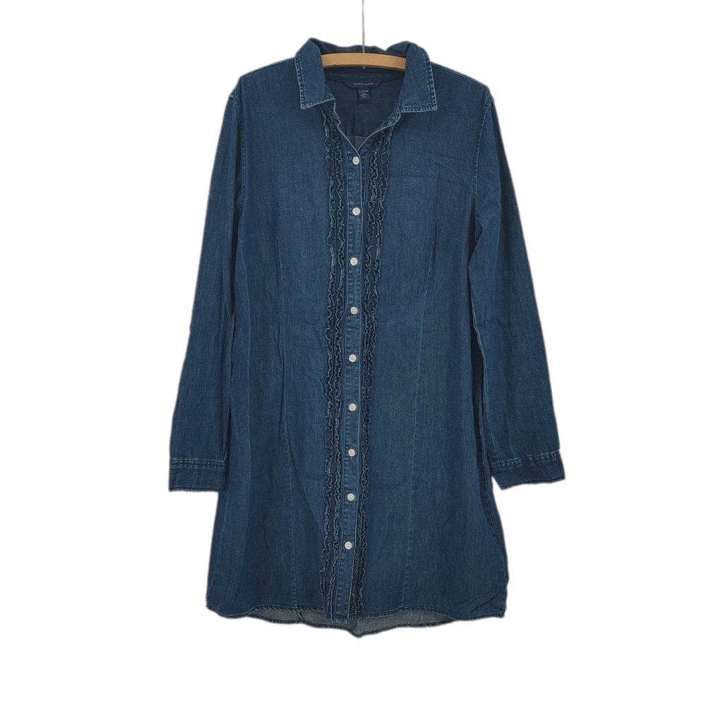 Tommy Hilfiger Dark Blue Denim Long Sleeve Shirt Dress